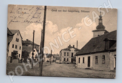 Postcard Okounov Bad Sangerberg historical (M5617)
