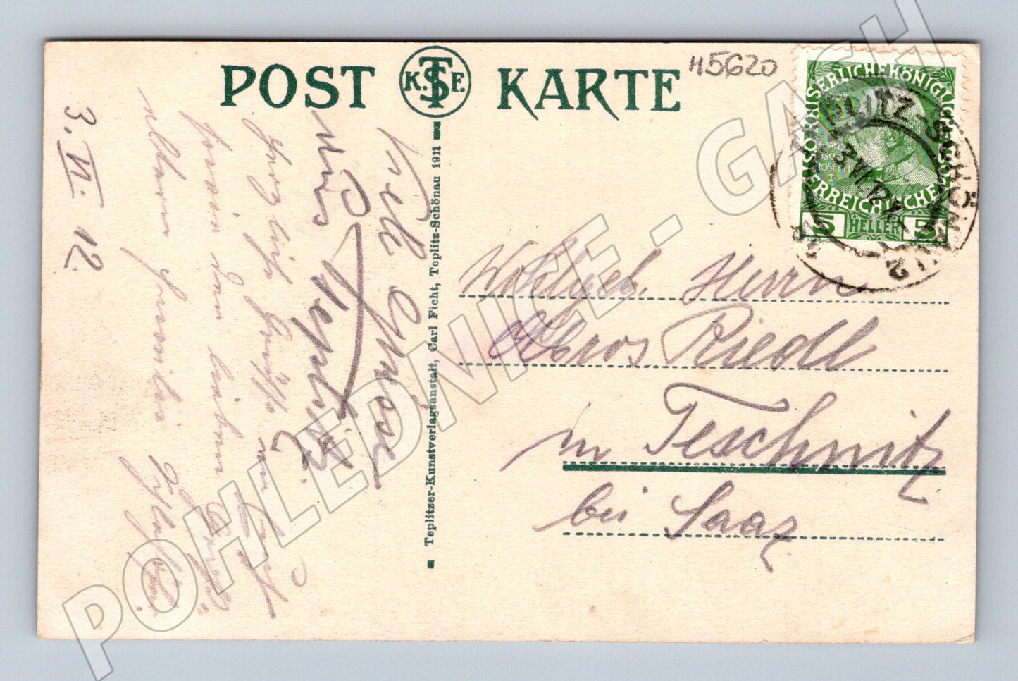 Pohlednice Teplitz Schönau Elisabethbad historická (M5620)