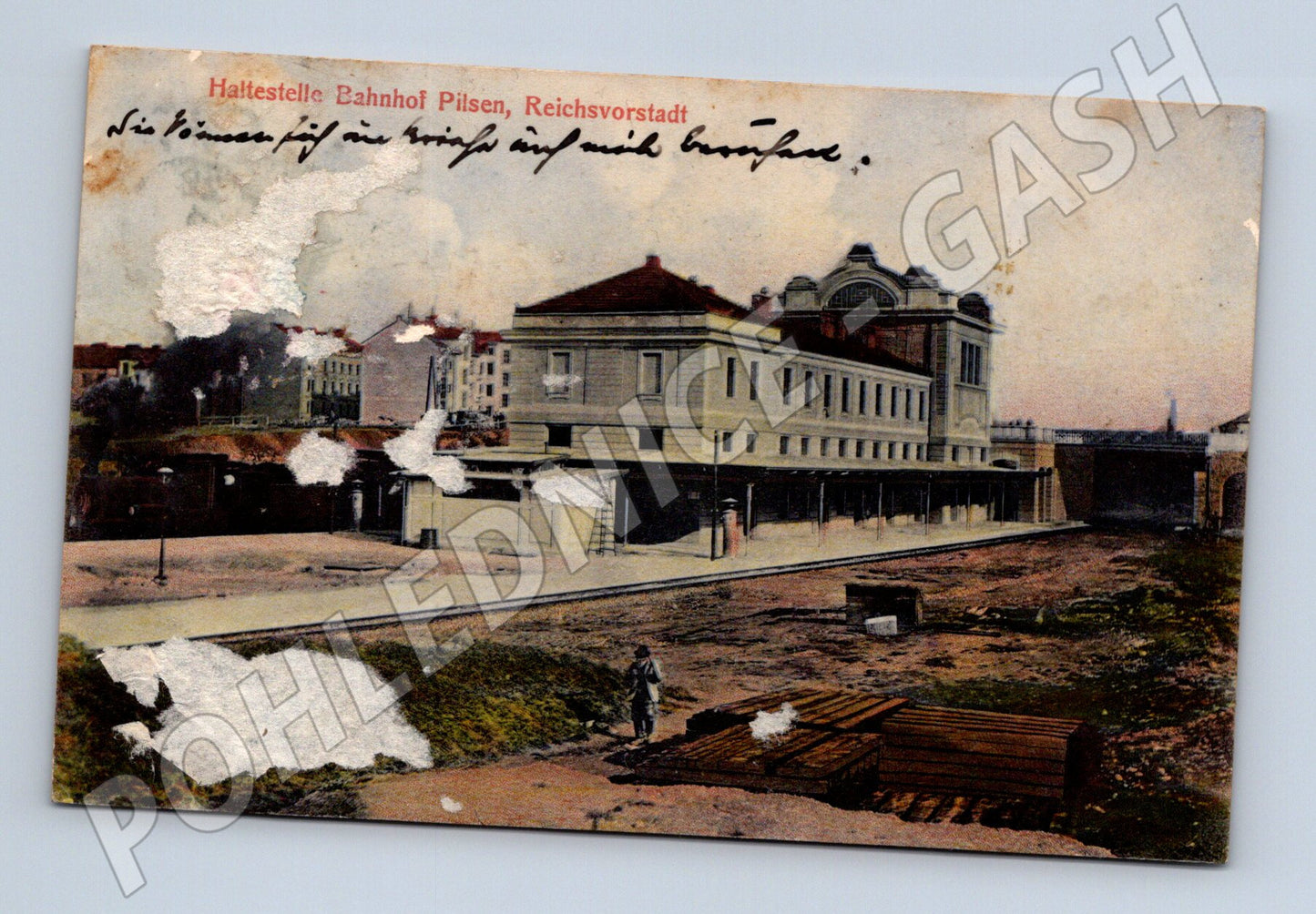 Pohlednice Plzeň nádraží Reichsvorstadt historická (M5621)