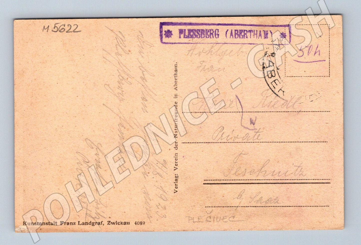 Postcard Plešivec tourist cottage historical (M5622)