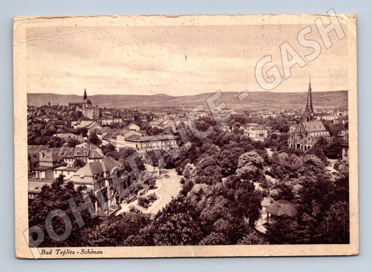 Pohlednice Teplice historická 1933 (M5632)