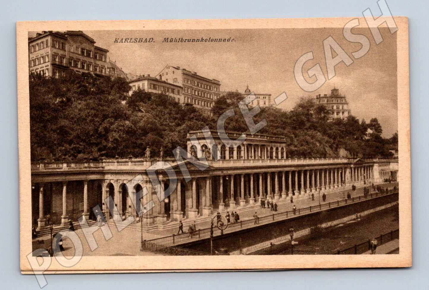 Pohlednice Karlovy Vary Mlýnská kolonáda historická (M5634)