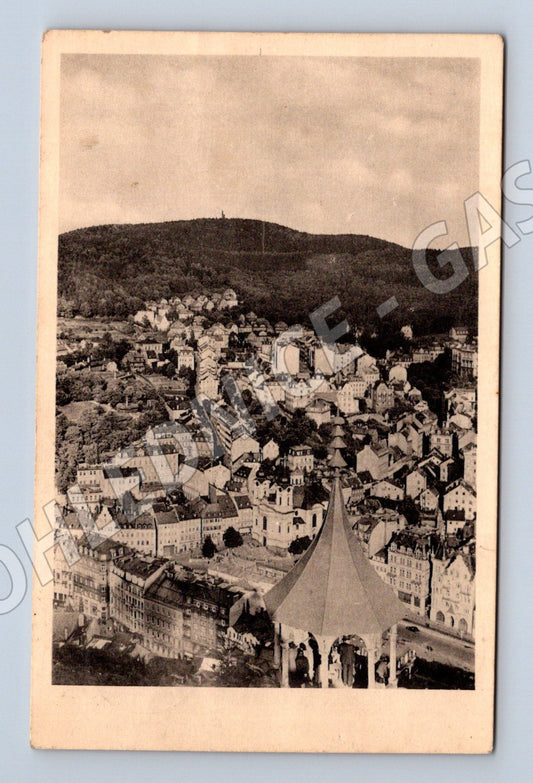 Pohlednice Karlovy Vary letecký pohled historická (M5638)