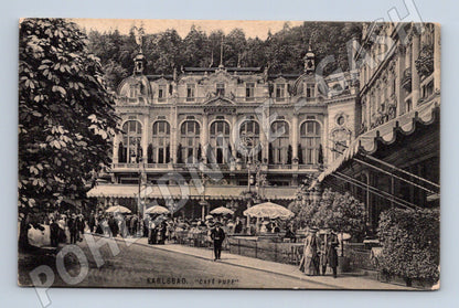 Pohlednice Karlovy Vary Café Pupp historická (M5641)