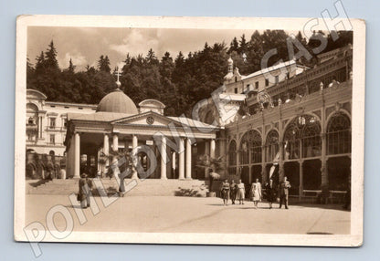Pohlednice Mariánské Lázně Křížový pramen historická (M5644)