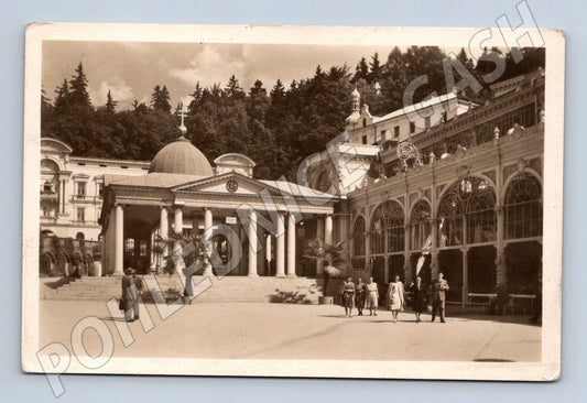 Pohlednice Mariánské Lázně Křížový pramen historická (M5644)