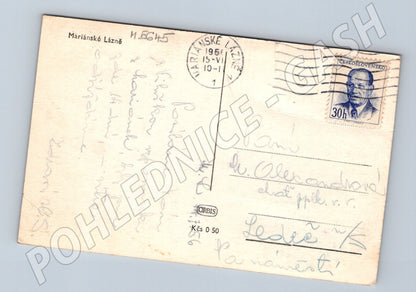 Postcard Marianske Lazne historical motif (M5645)