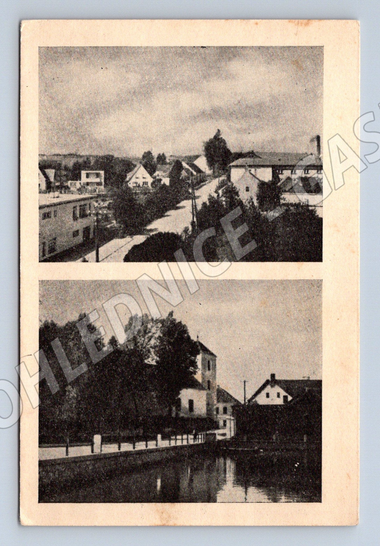 Postcard Studená black and white village motif (M5647)