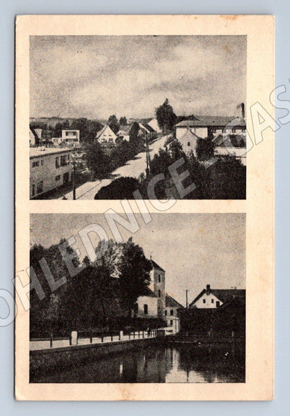 Postcard Studená black and white village motif (M5647)