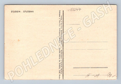 Postcard Studená black and white village motif (M5647)