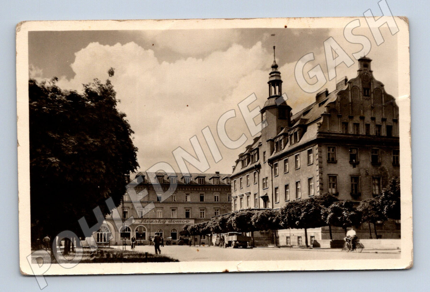 Postcard Krnov Heroes' Square historical (M5658)