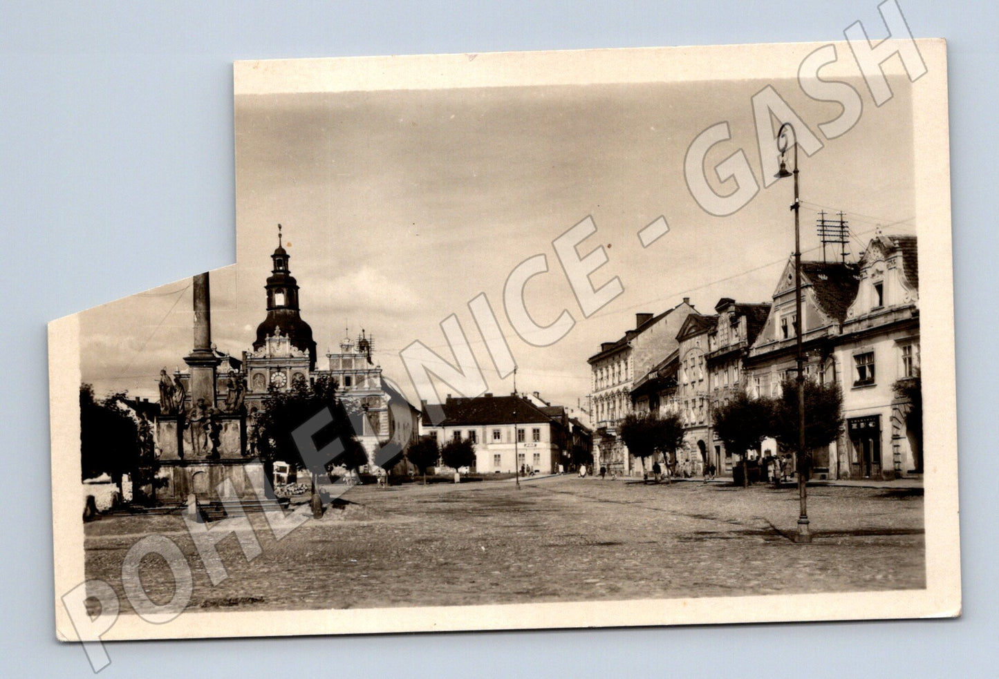 Postcard Stribro historical square (M5659)