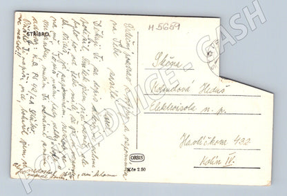 Postcard Stribro historical square (M5659)