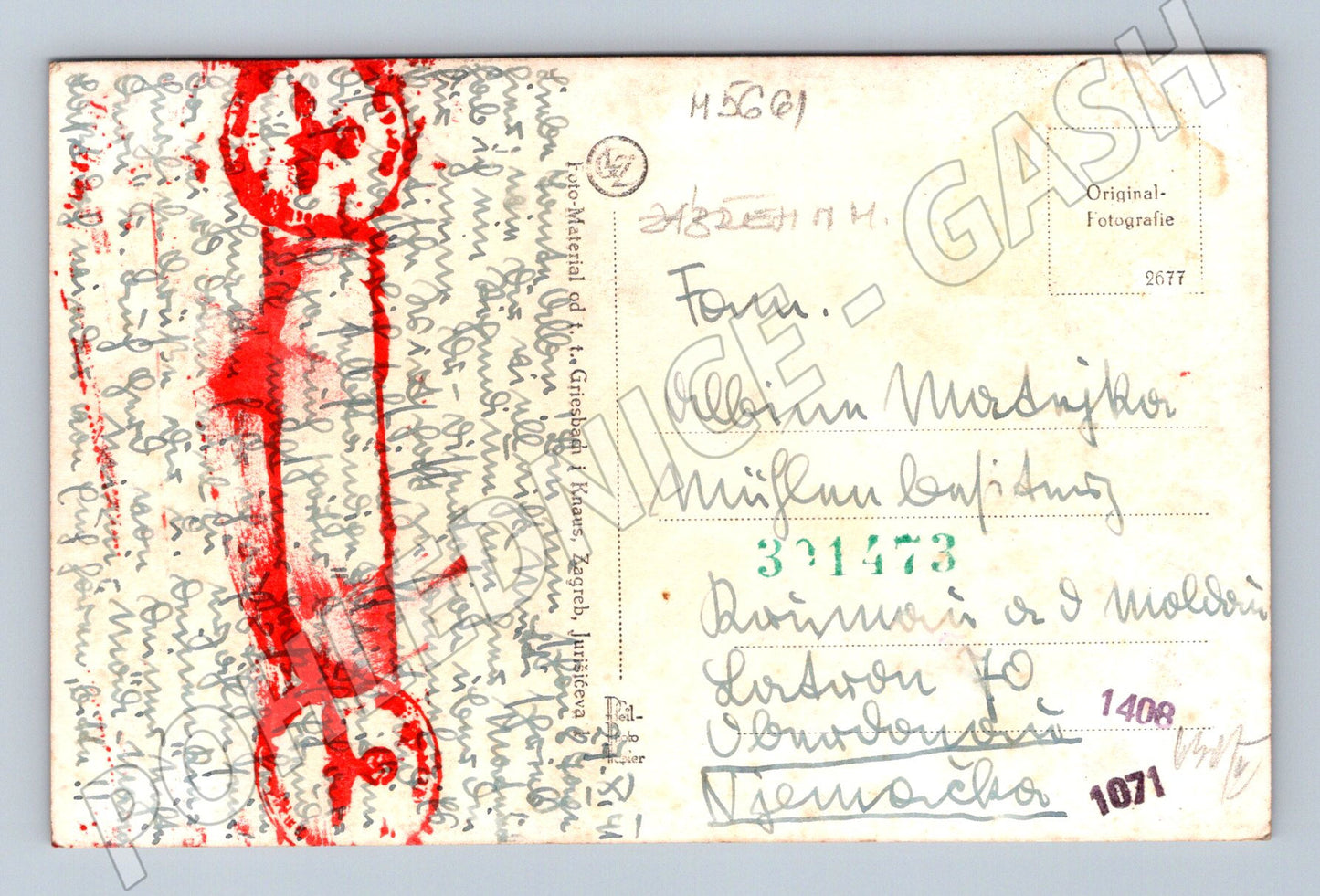 Postcard Zagreb University Historical Library (M5661)