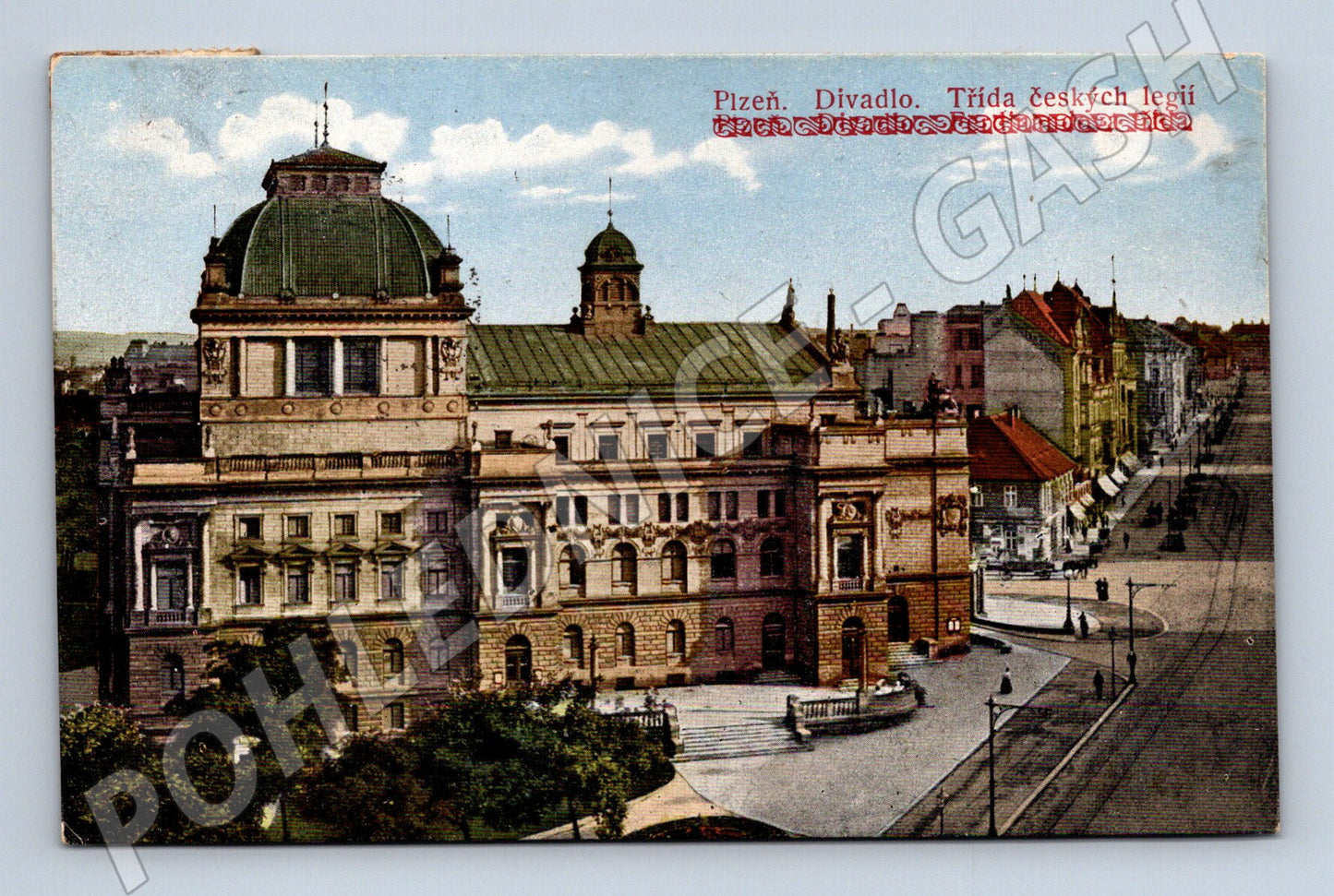 Postcard Pilsen Theatre Class of Legions historical (M5669)