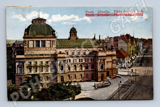 Postcard Pilsen Theatre Class of Legions historical (M5669)