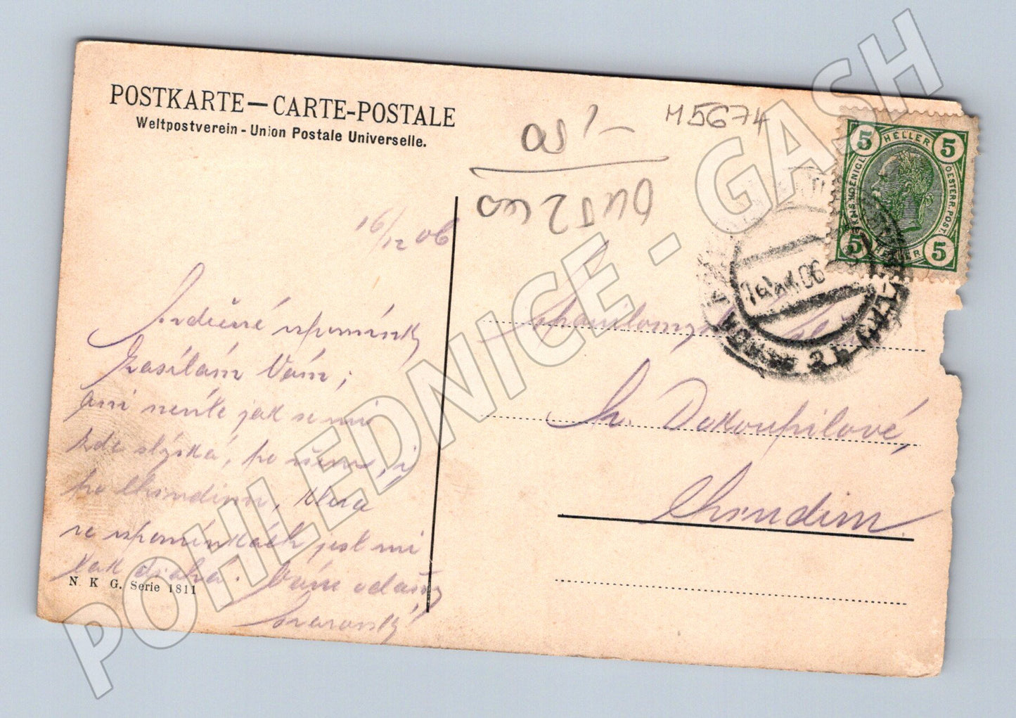 Pohlednice Česká krajina starý motiv 1906 (M5674)