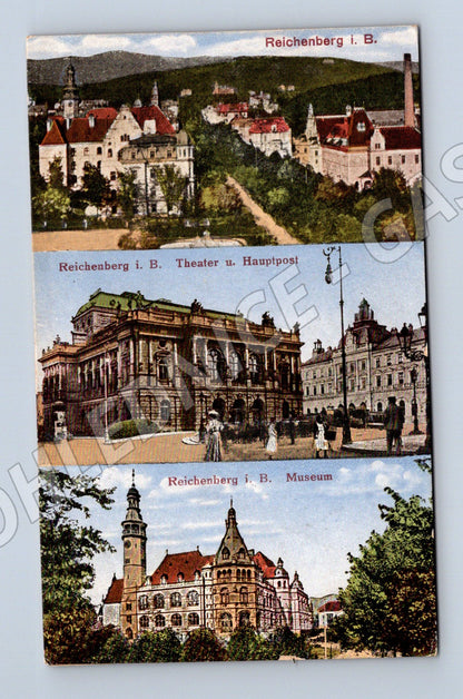Postcard Liberec multi-shot motif historical (M5675)