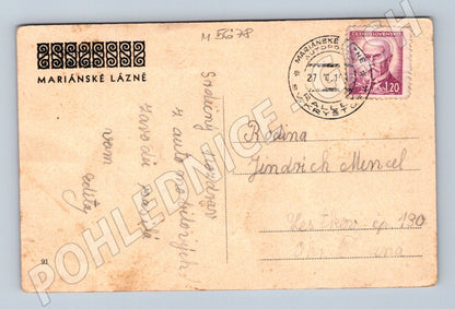 Postcard Marianske Lazne historical motif (M5678)