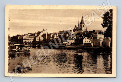 Louny postcard, historical city motif (M5679)