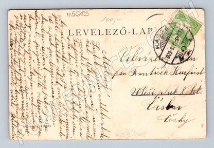 Postcard Košice Kassa Fő utca historic (M5683)