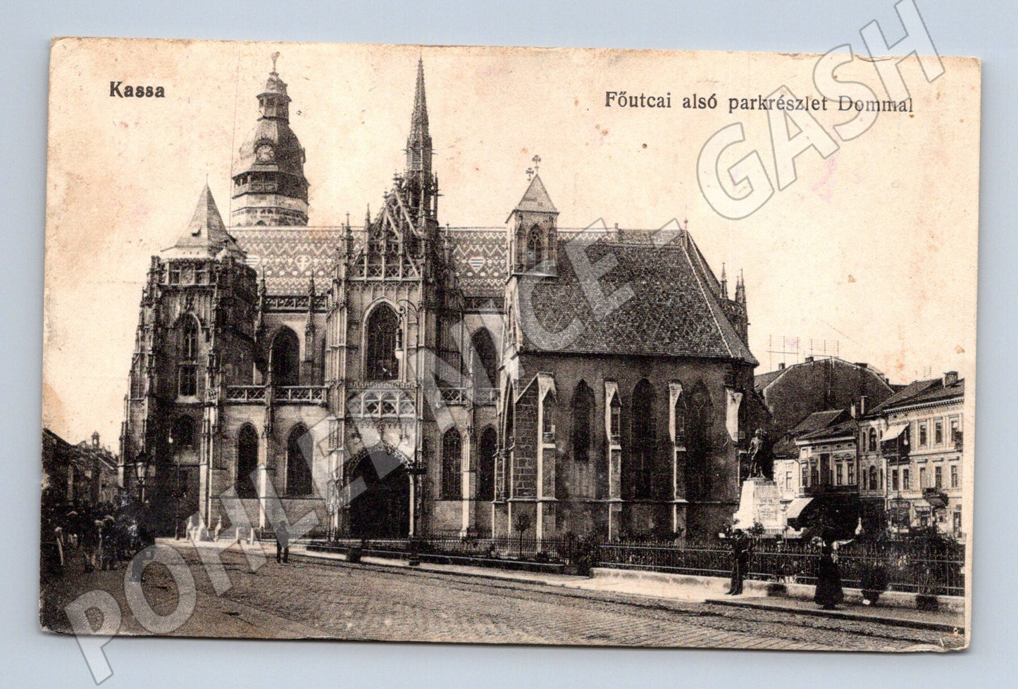 Postcard Košice Cathedral of St. Elizabeth, historical (M5685)
