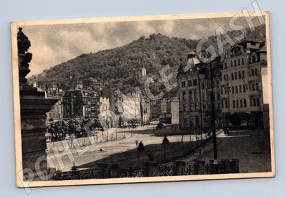 Postcard Karlovy Vary President Beneš Square (M5686)