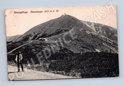 Postcard Sněžka Krkonoše historical motif (M5692)