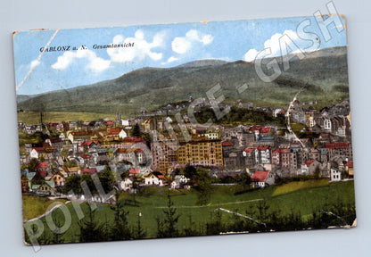 Postcard Jablonec nad Nisou general view 1922 (M5693)