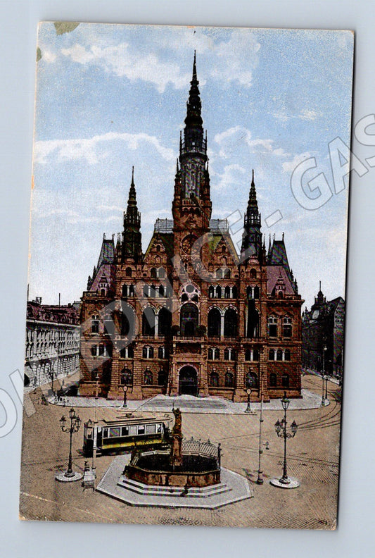Postcard Liberec historical town hall (M5695)