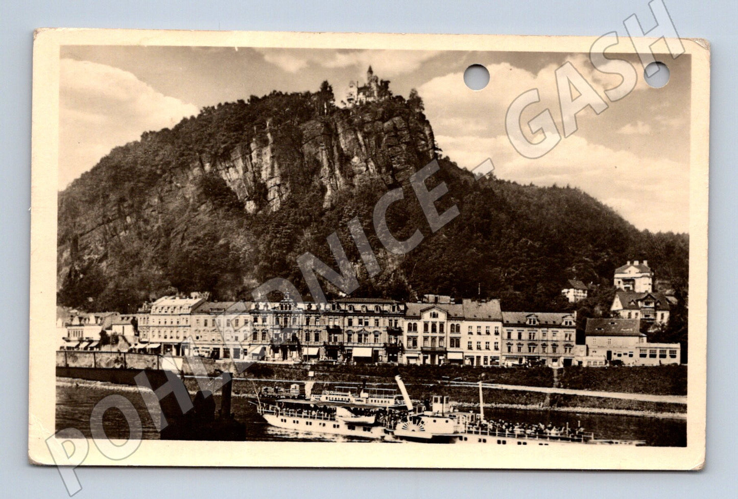 Postcard Děčín Shepherd's Wall and Steamboat (M5701)