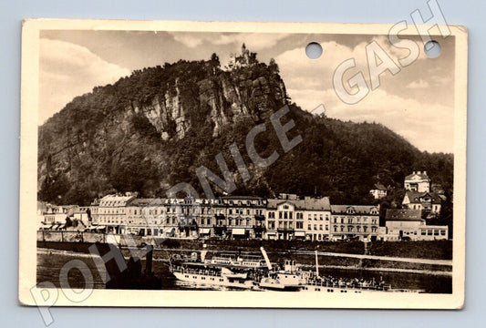 Postcard Děčín Shepherd's Wall and Steamboat (M5701)