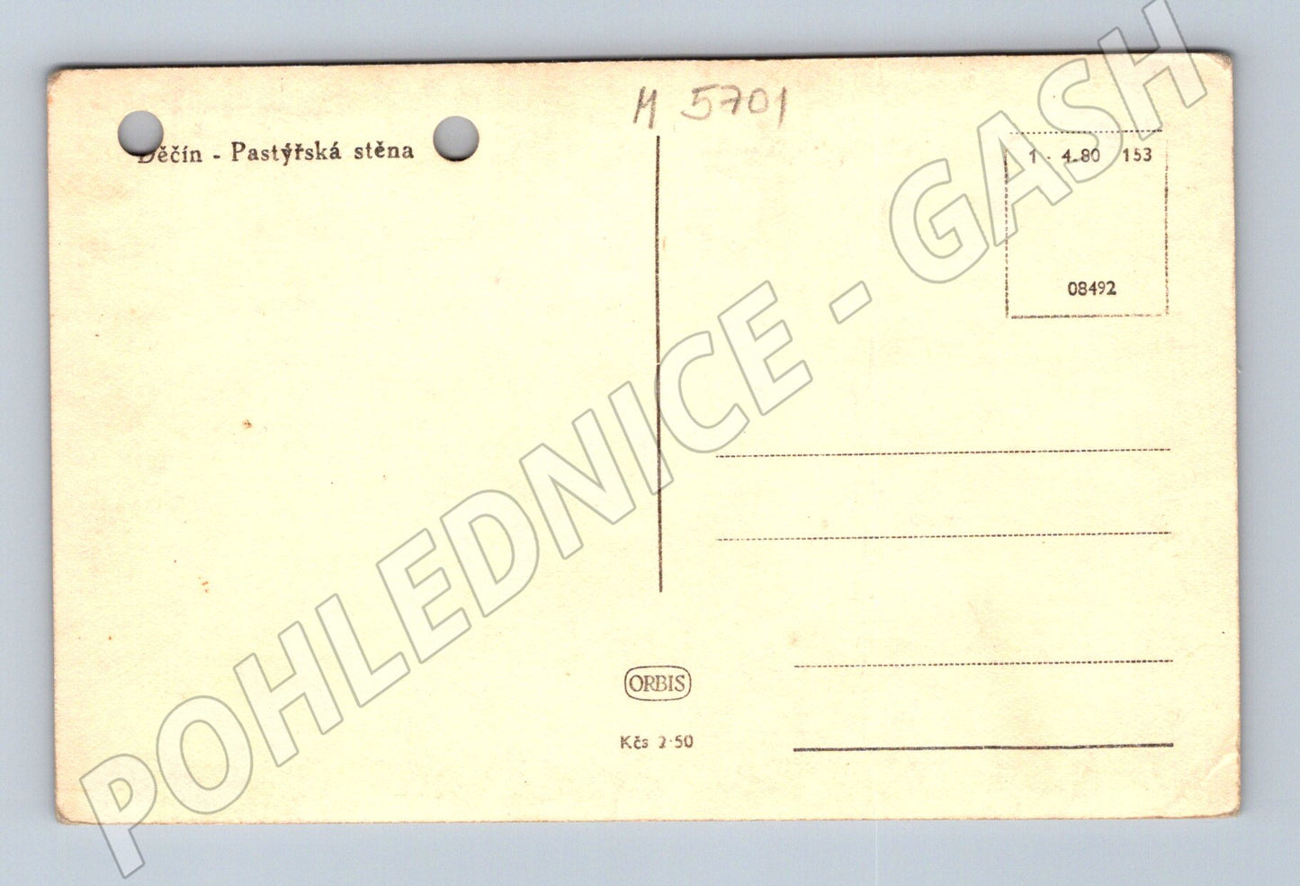 Postcard Děčín Shepherd's Wall and Steamboat (M5701)