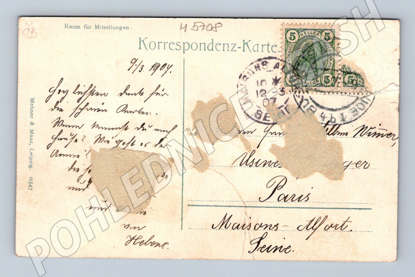 Postcard Budějovice district house and palace of justice (M5708)