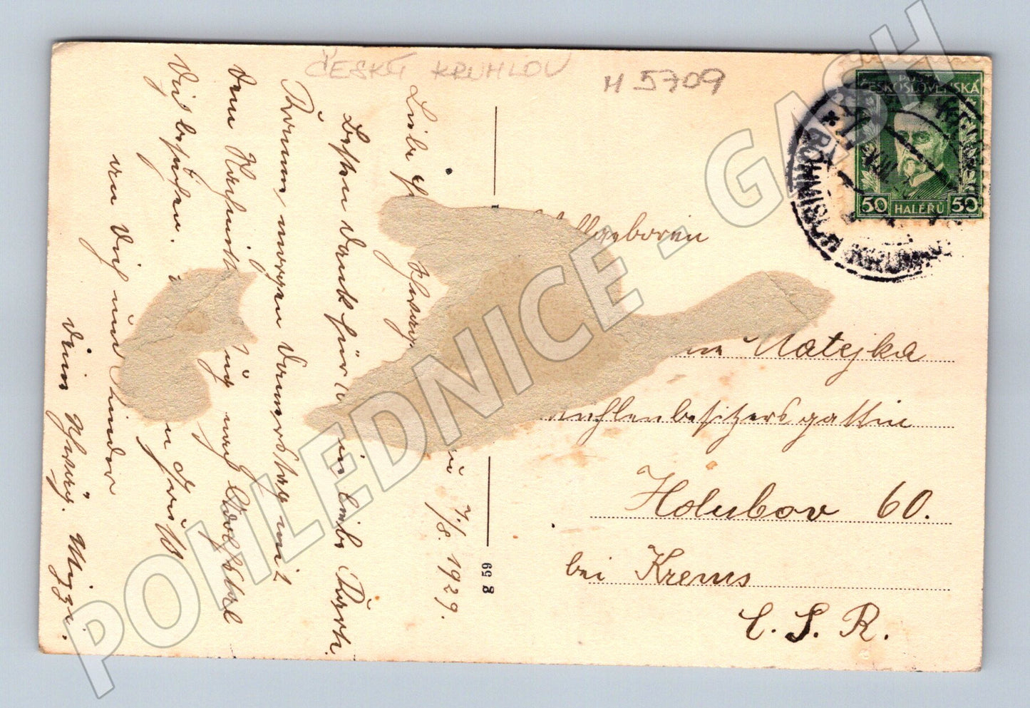 Postcard Český Krumlov historical 1922 (M5709)