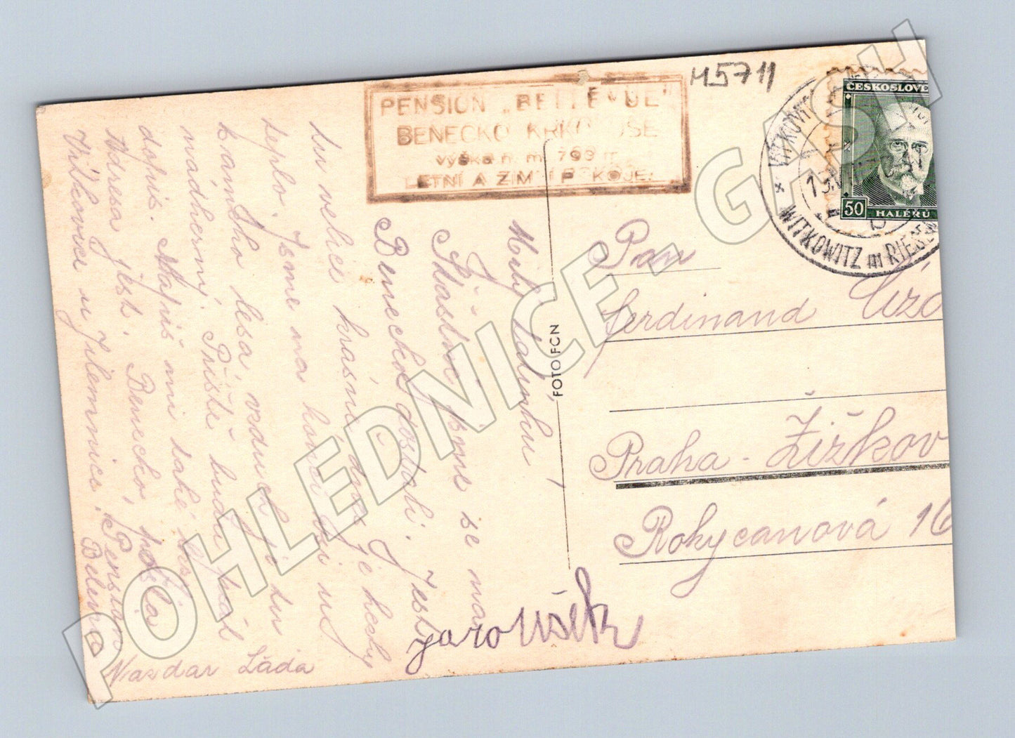 Postcard Benecko Cottage U Gostinů historical (M5711)