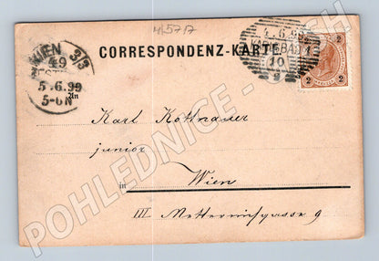 Postcard Karlovy Vary Alte Wiese historical (M5717)