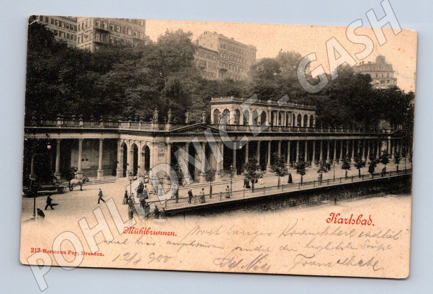 Postcard Karlovy Vary Mühlbrunnen historical (M5719)