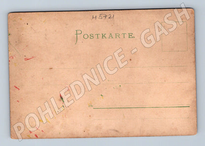 Postcard Marianske Lazne colonnade and springs (M5721)