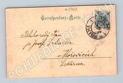 Postcard Karlovy Vary Nové Vřídlo historical (M5723)