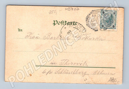 Postcard Karlovy Vary Felsen Quelle colored (M5727)