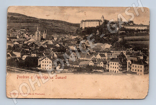 Postcard Vimperk Šumava historical (M5728)