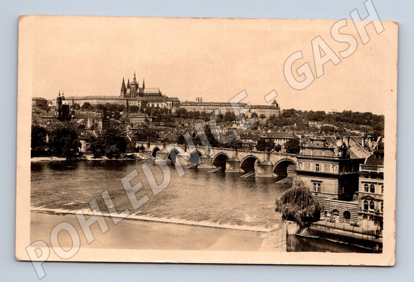 Postcard Prague Charles Bridge and Hradcany (M5729)