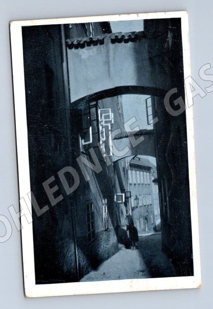 Postcard Prague Thunovská Street Moonlight (M5731)