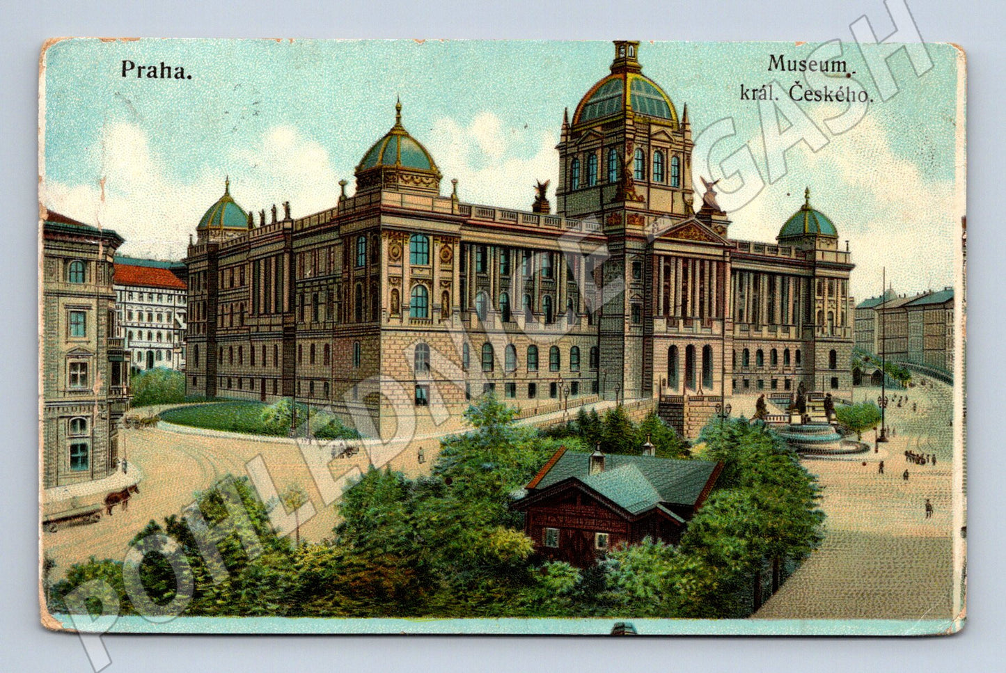 Postcard Prague National Museum historical (M5732)