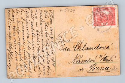 Postcard Prague Old Town Square Hus Monument (M5734)