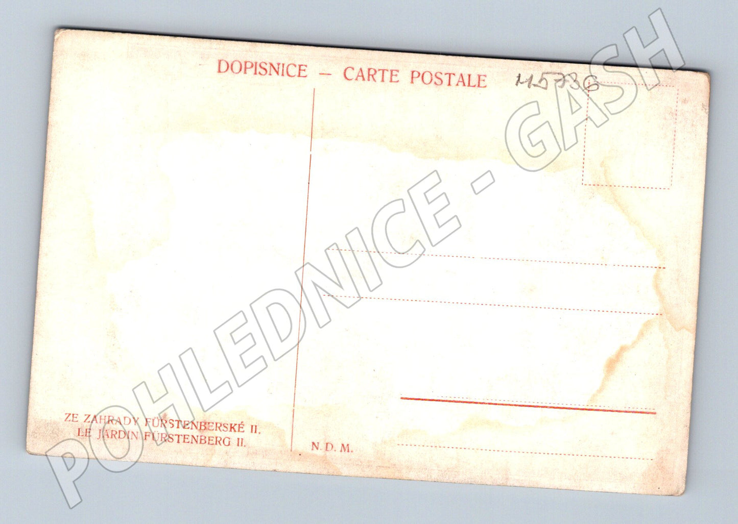 Postcard Prague Fürstenberg Garden II historical (M5736)