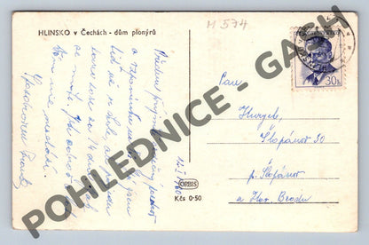 Pohlednice Hlinsko v Čechách dům pionýrů (M574)