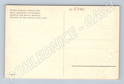 Postcard Prague Hradcany and Mánes Bridge (M5740)