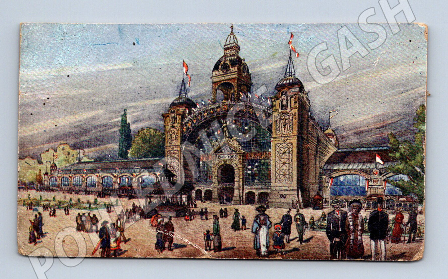 Postcard Prague Industrial Palace historical (M5741)
